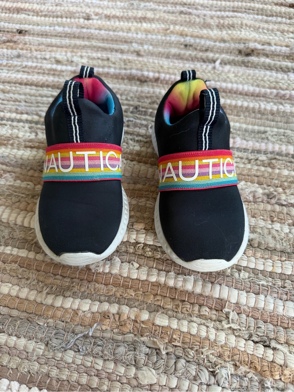 Nautica Kids Slip-on Sneakers Rainbow Strap Size 9